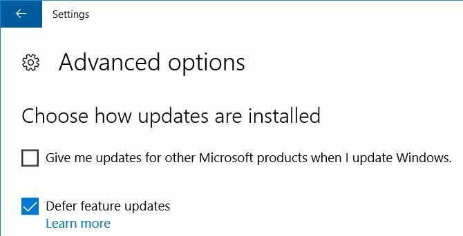 Kaip gauti „Windows 10“ kūrėjų naujinius dabar „Windows 10“ atidėtų funkcijų atnaujinimai 670x342