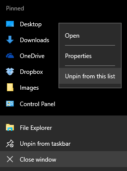 „Windows 10“ „File Explorer“ šuolis