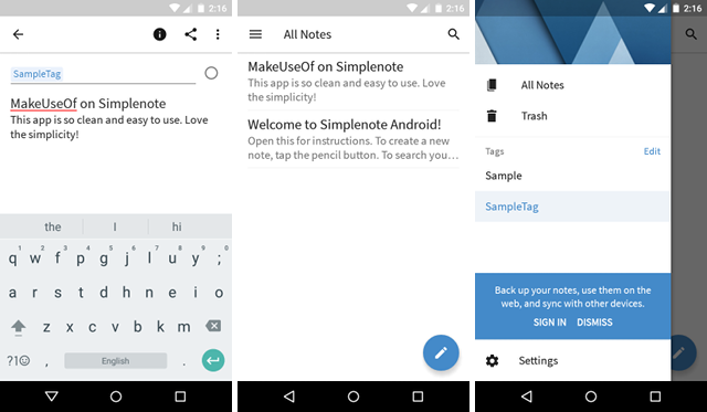 „Android-note-app-simplenote“