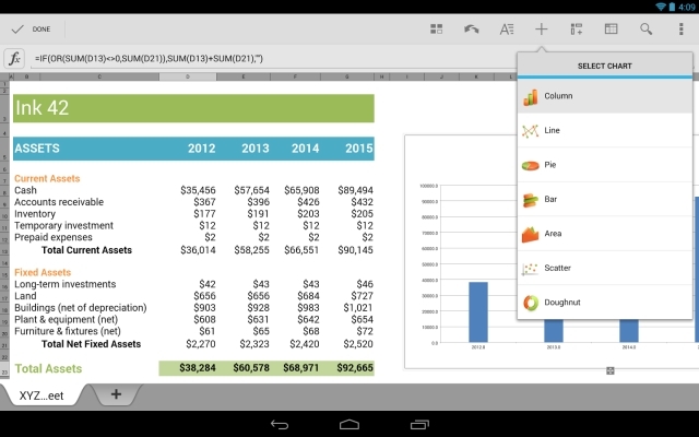 „QuickOffice-Google-Drive-Free-Android-iOS-Charts“