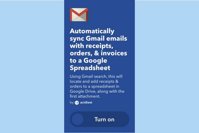 ifttt gmail gauna sąskaitas faktūras pagal užsakymus google skaičiuoklėje