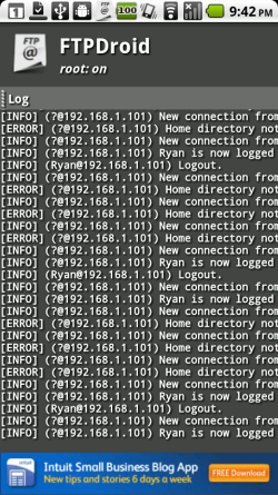 FTP serverio „Android“