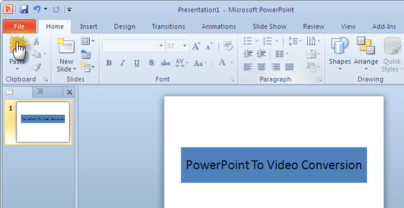 konvertuoti „Powerpoint“ į vaizdo įrašą