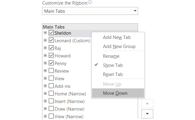 „Office2016RearrangeRibbon“