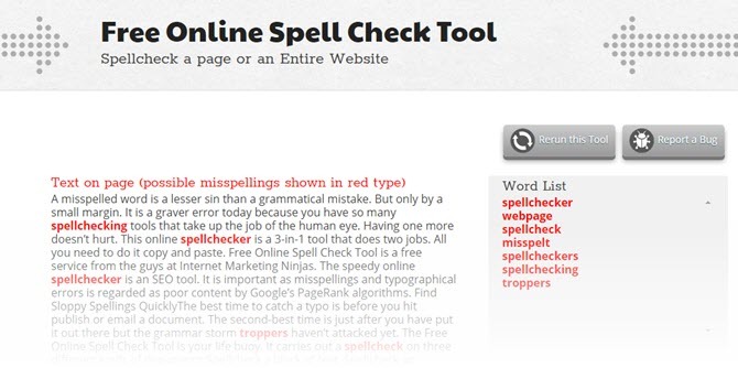 Geriausias būdas patikrinti teksto ir svetainių rašybos klaidas „SpellChecker“ rezultatai