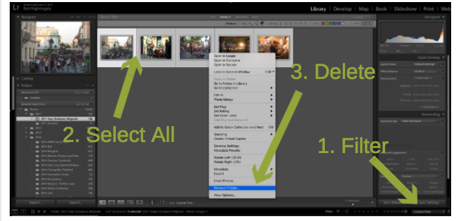 Ištrinti nuotraukas „Lightroom“