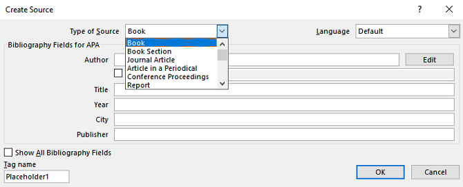 Kaip sugeneruoti „Microsoft Word“ bibliografijas naudojant „Microsoft Word“ vienu spustelėjimu sukurkite šaltinį 670x272