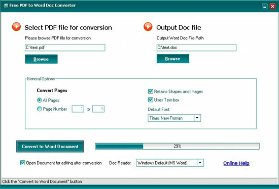 nemokamą PDF į „Word Converter“