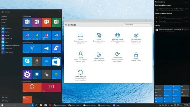 „Windows 10 Build 10074 Desktop“