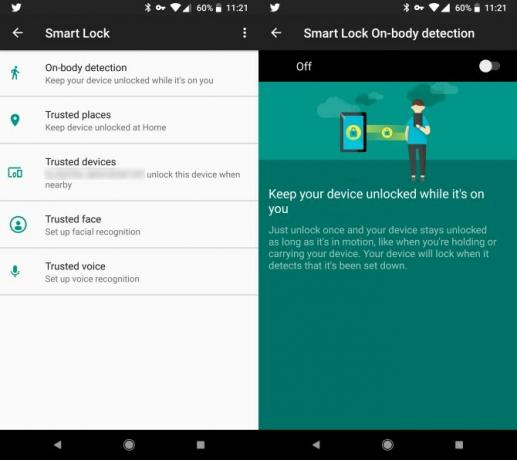 Kaip išlaikyti jūsų "Android" telefoną atrakinta, kai jūs einate "Android" ant kūno "Smart Lock"