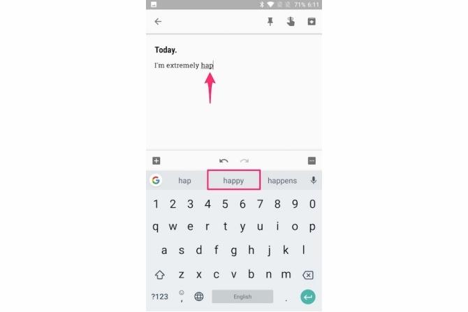 „gboard“ patarimų tipas greičiau